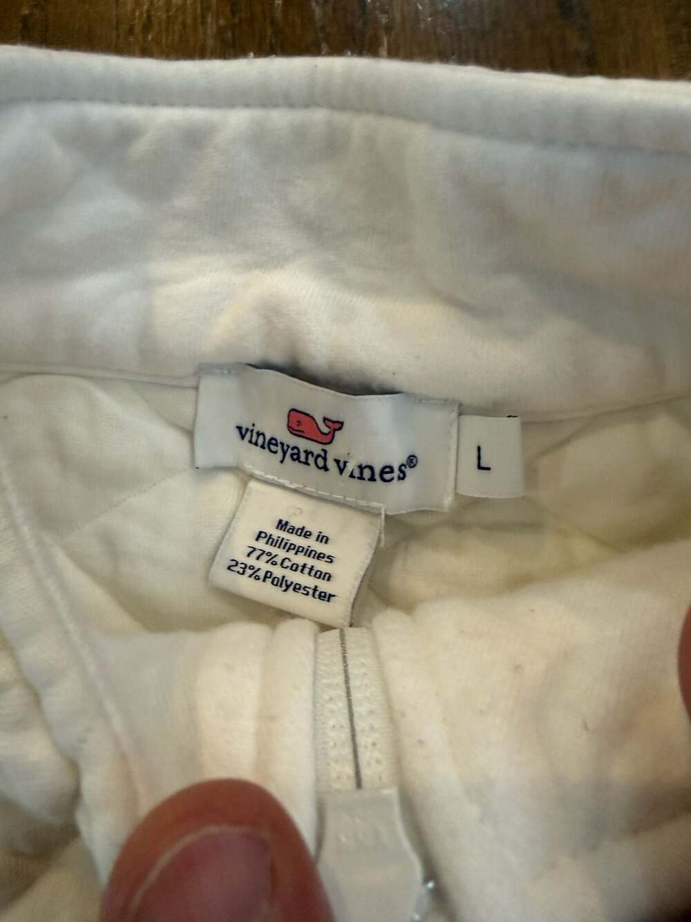Vineyard Vines Women’s Quilted 1/4 Zip  White Size L (measures smaller) See pics - Picture 3 of 6